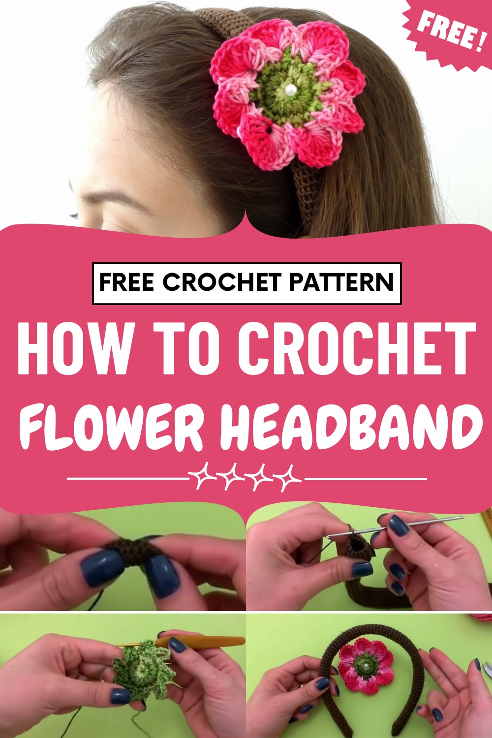 Crochet Flower Headband