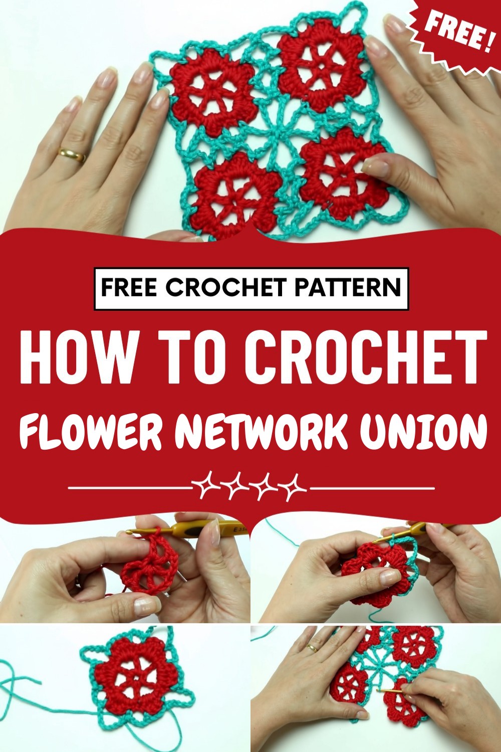 Stylized Crochet FLOWER NETWORK UNION Pattern for Feature Makes - All ...