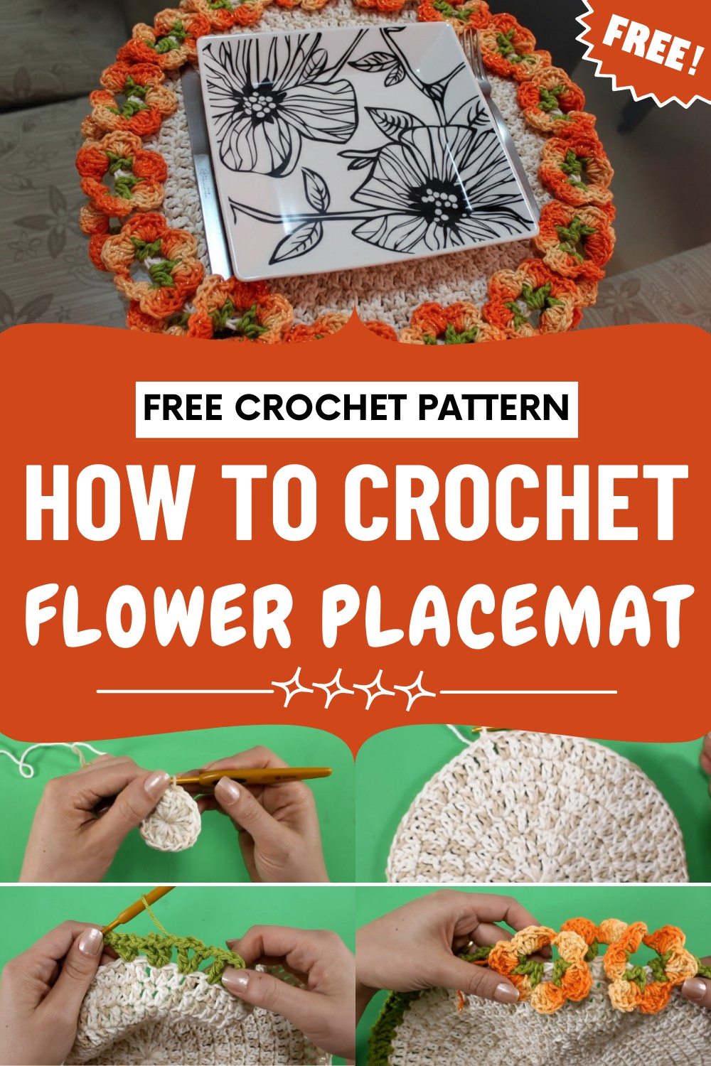 Crochet Flower Placemat