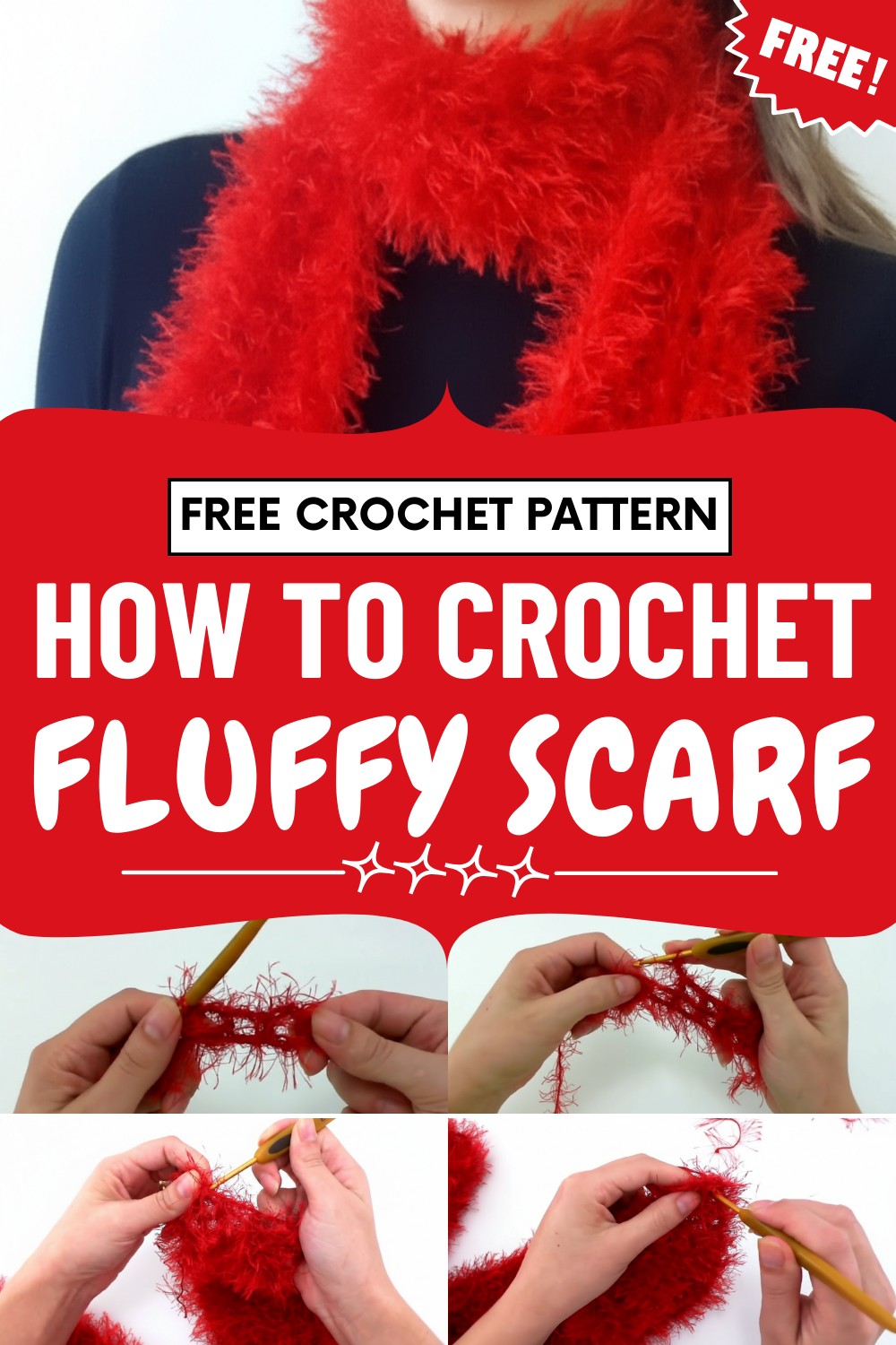 Crochet Fluffy Scarf