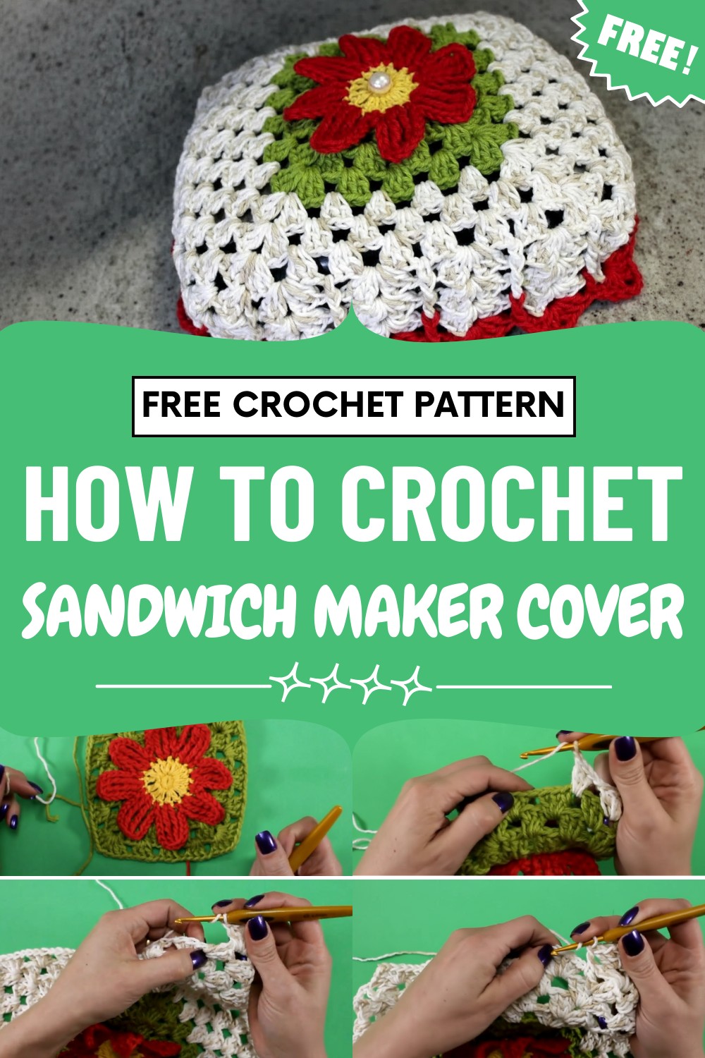 Crochet Sandwich Maker Cover