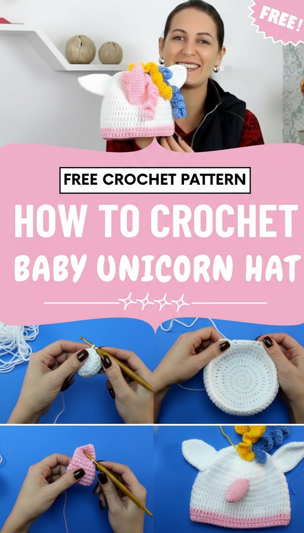 Crochet Unicorn Hat