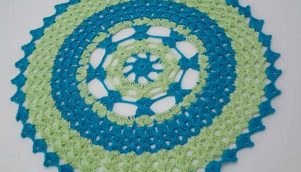 Crochet Doily With Flower