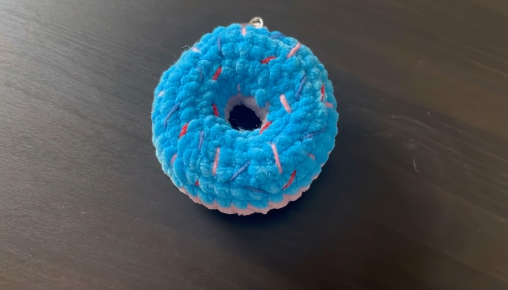 Crochet Donut Keychain