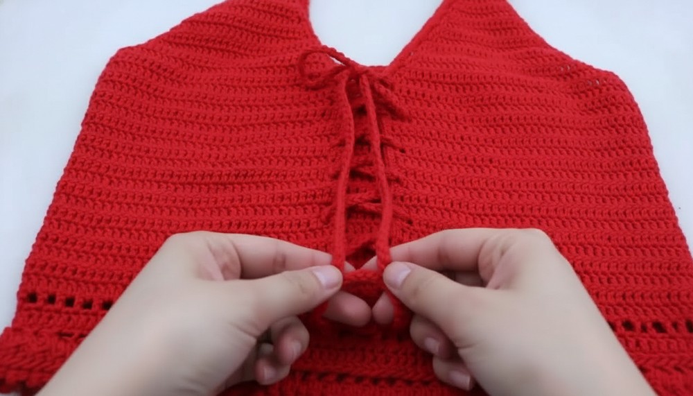 Crochet Peplum Halter Top