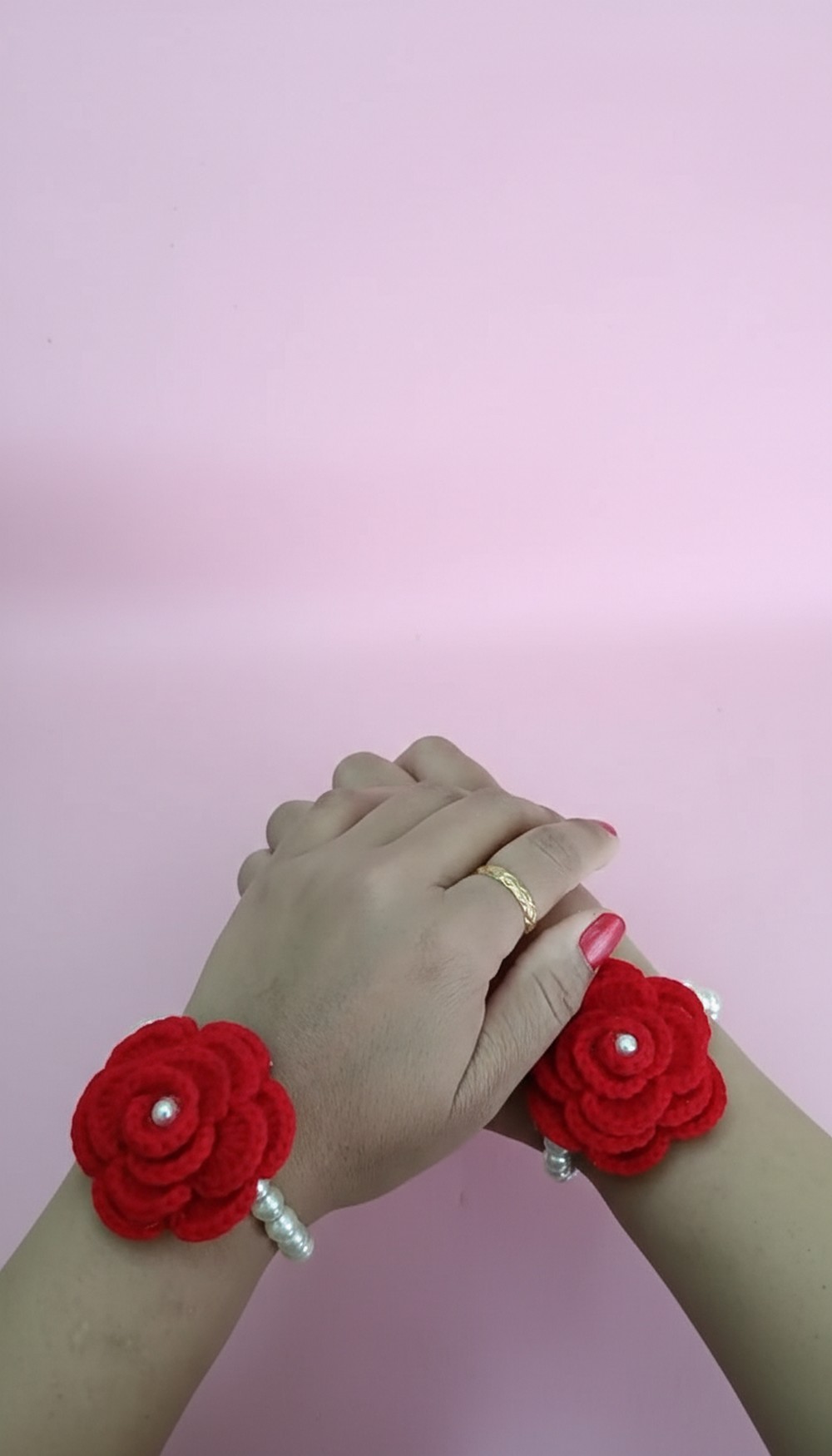 Crochet Flower Bracelet