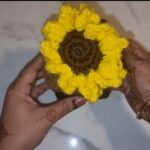 Crochet Sunflower Mug Cozy