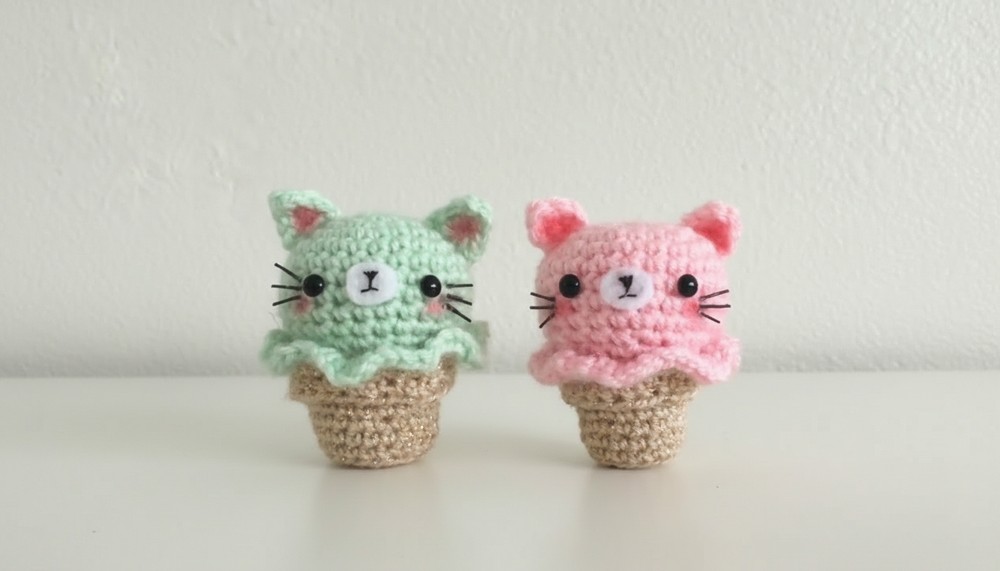 Crochet Kitty Ice Cream