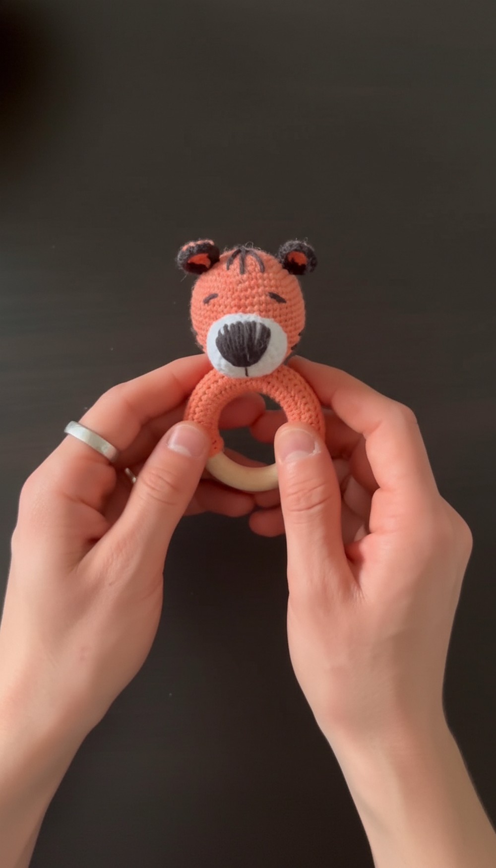 Crochet Tiger Rattle For Baby