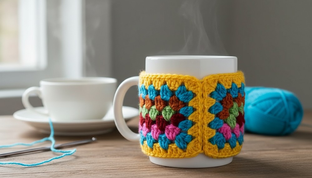 Crochet Colorful Mug Cozy