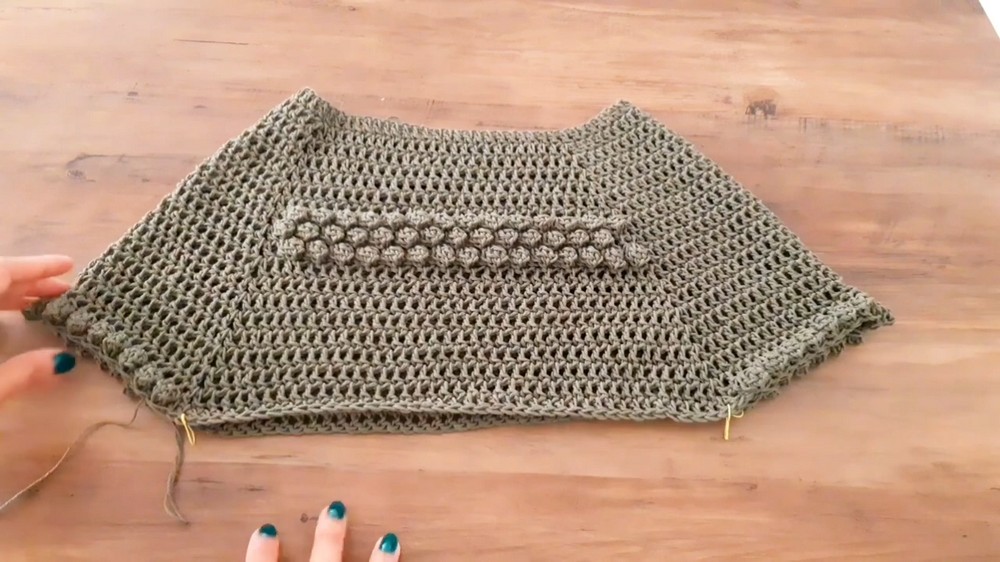 Crochet Bobble Blouse Top