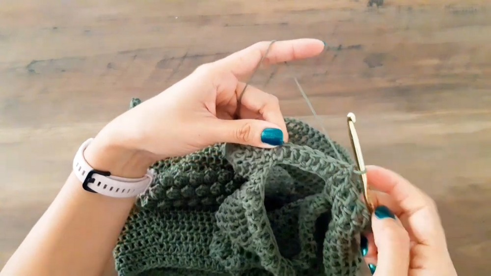 Crochet Bobble Blouse Top