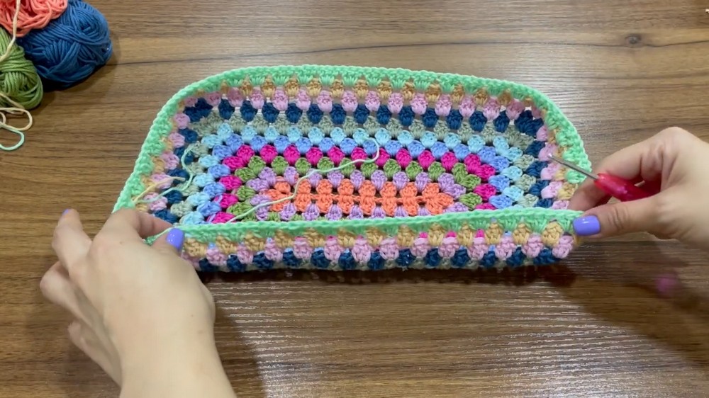 Crochet Colorful Striped Bag