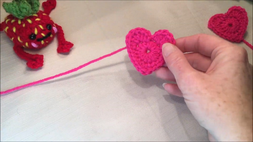 Crochet Heart Applique