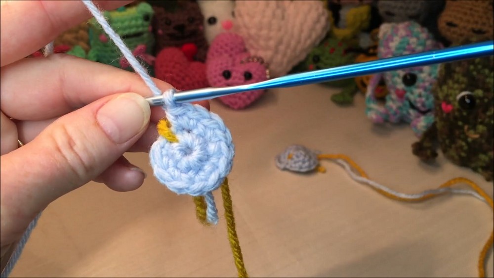Crochet Heart Keychain
