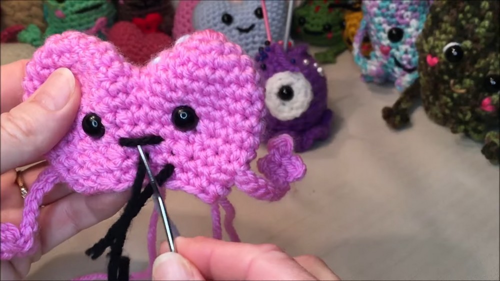 Crochet Heart With Legs