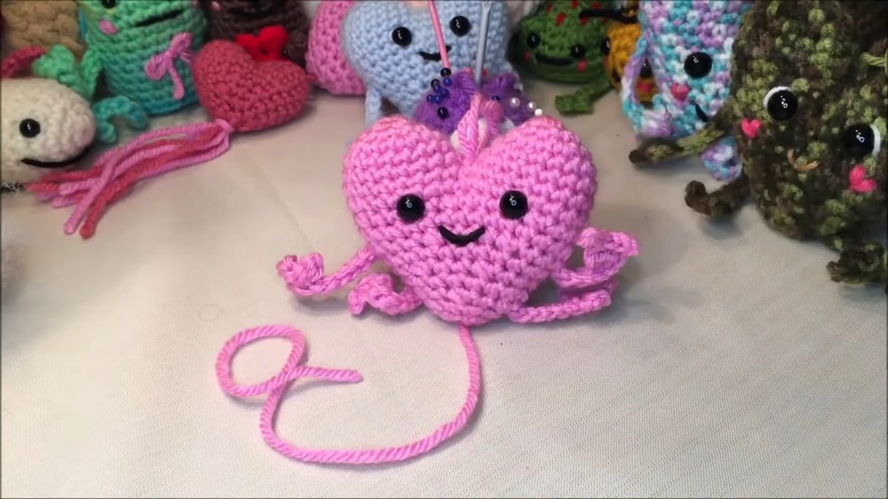 Crochet Heart With Legs