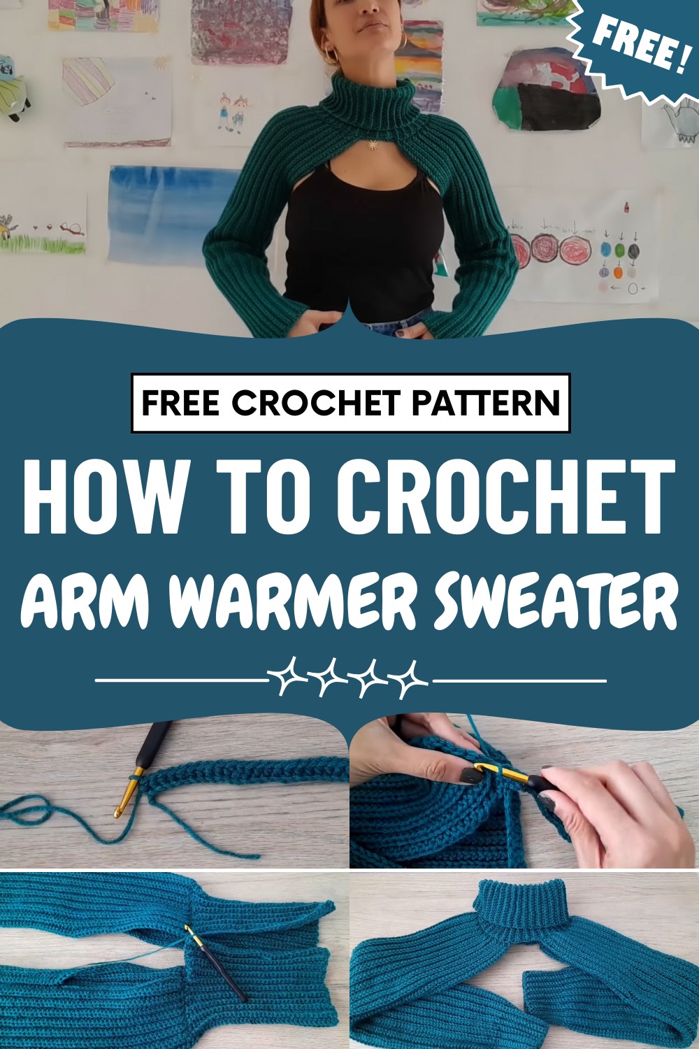 Crochet Arm Warmer Sweater