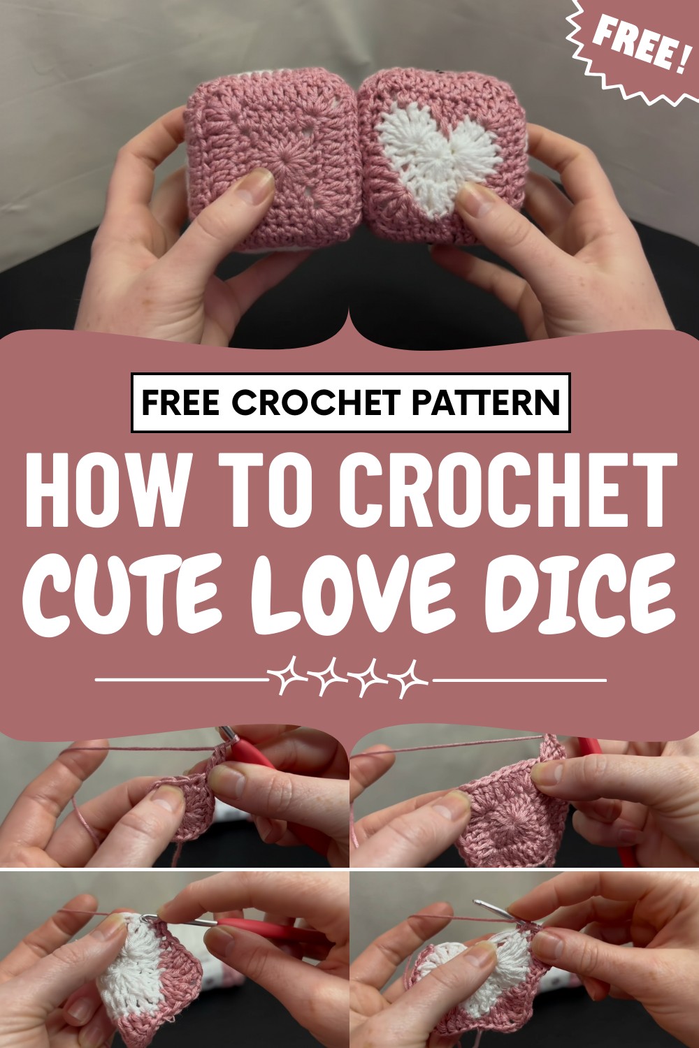 Crochet Cute Love Dice