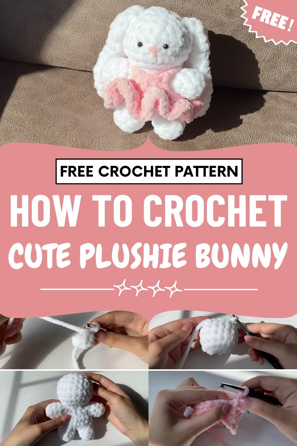 Crochet Cute Plushie Bunny