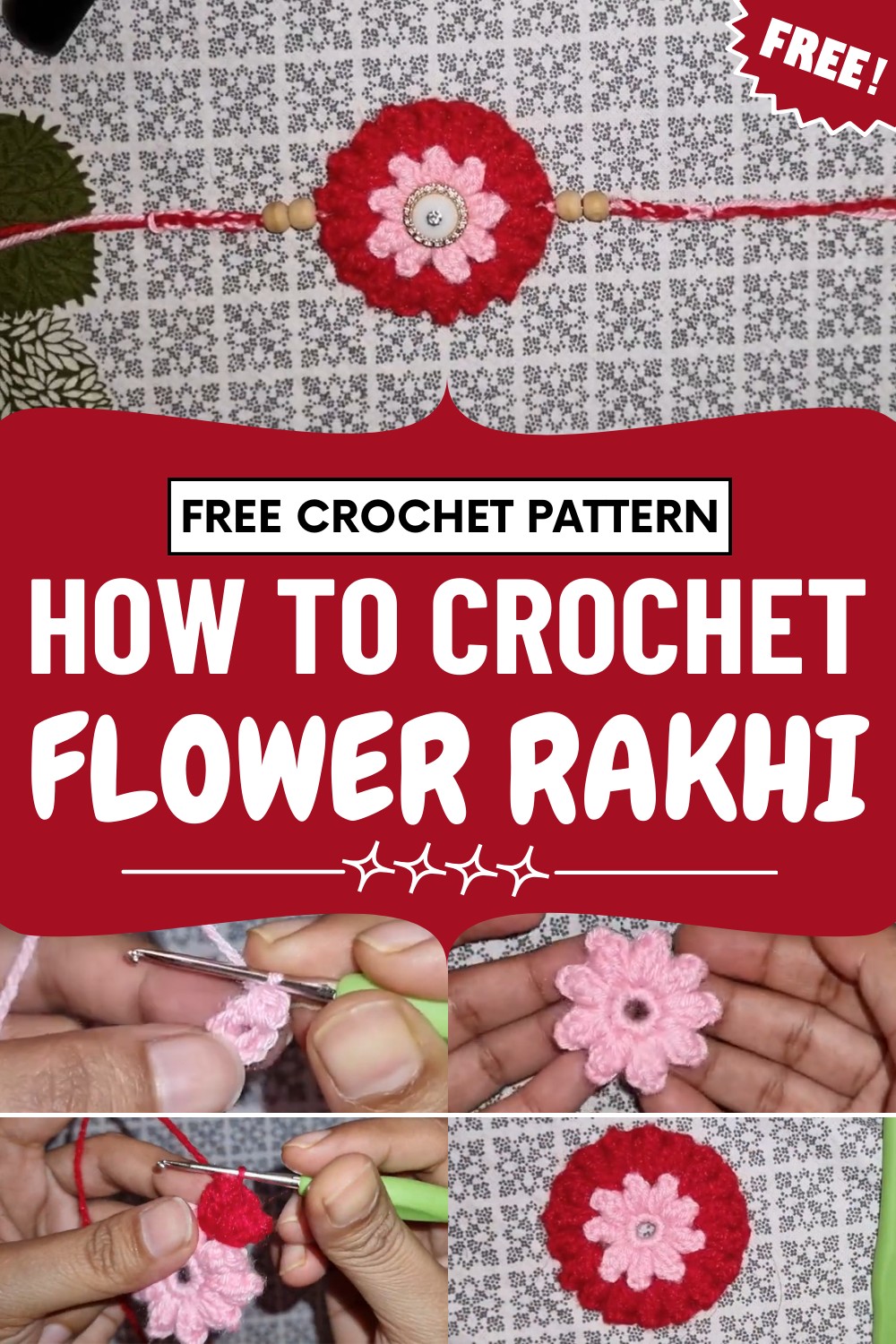 Crochet Flower Rakhi