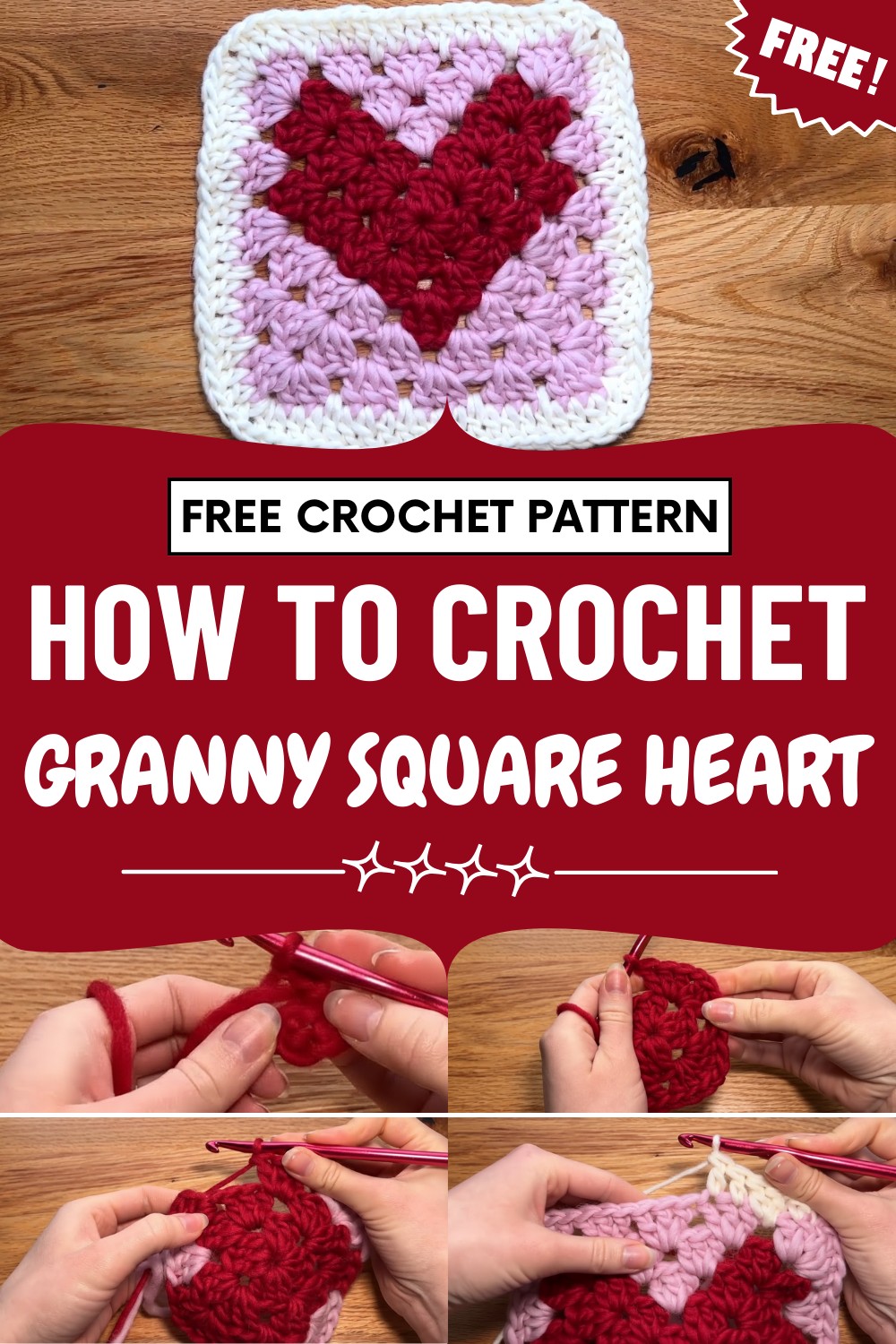 Crochet Granny Square Heart