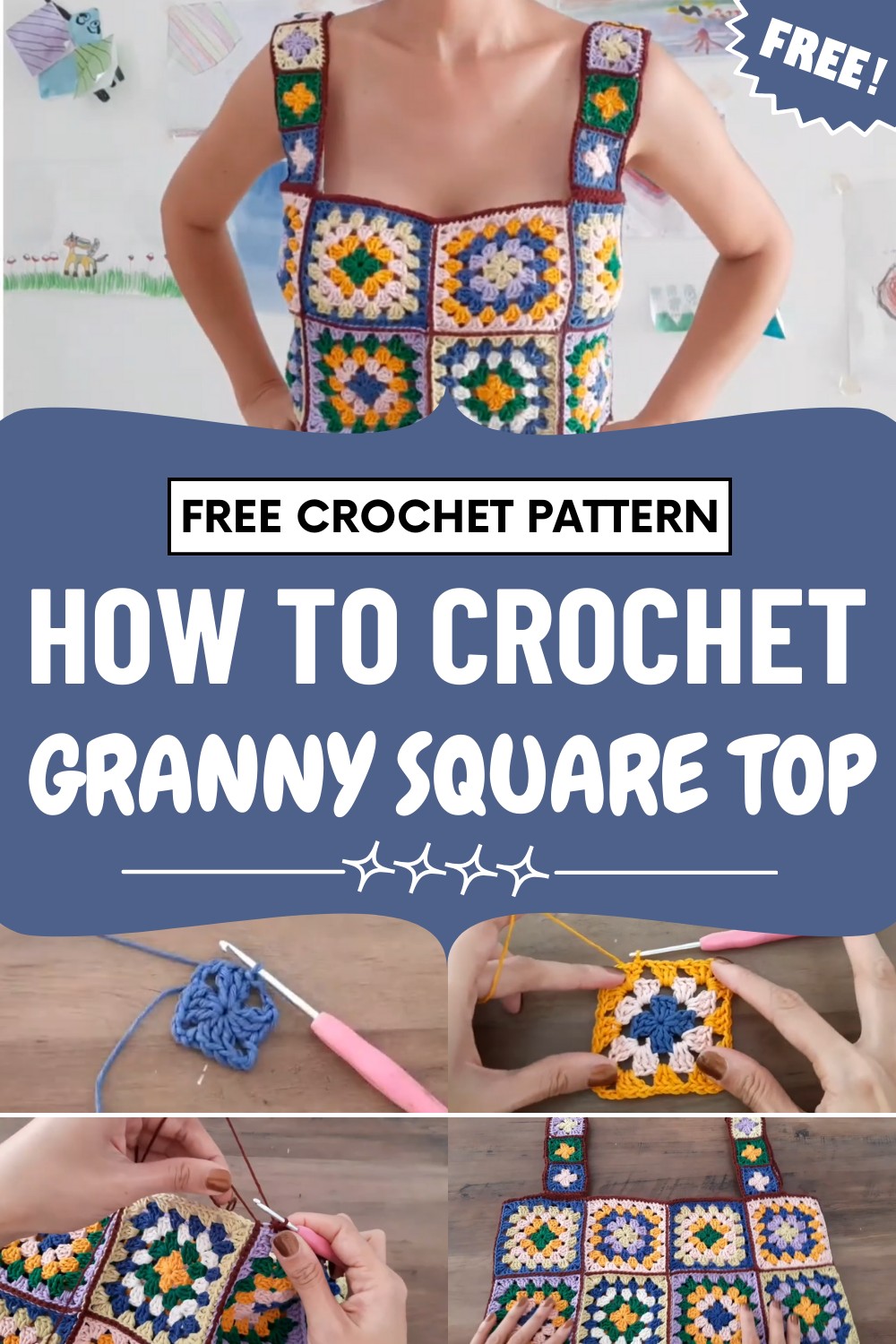 Crochet Granny Square Top