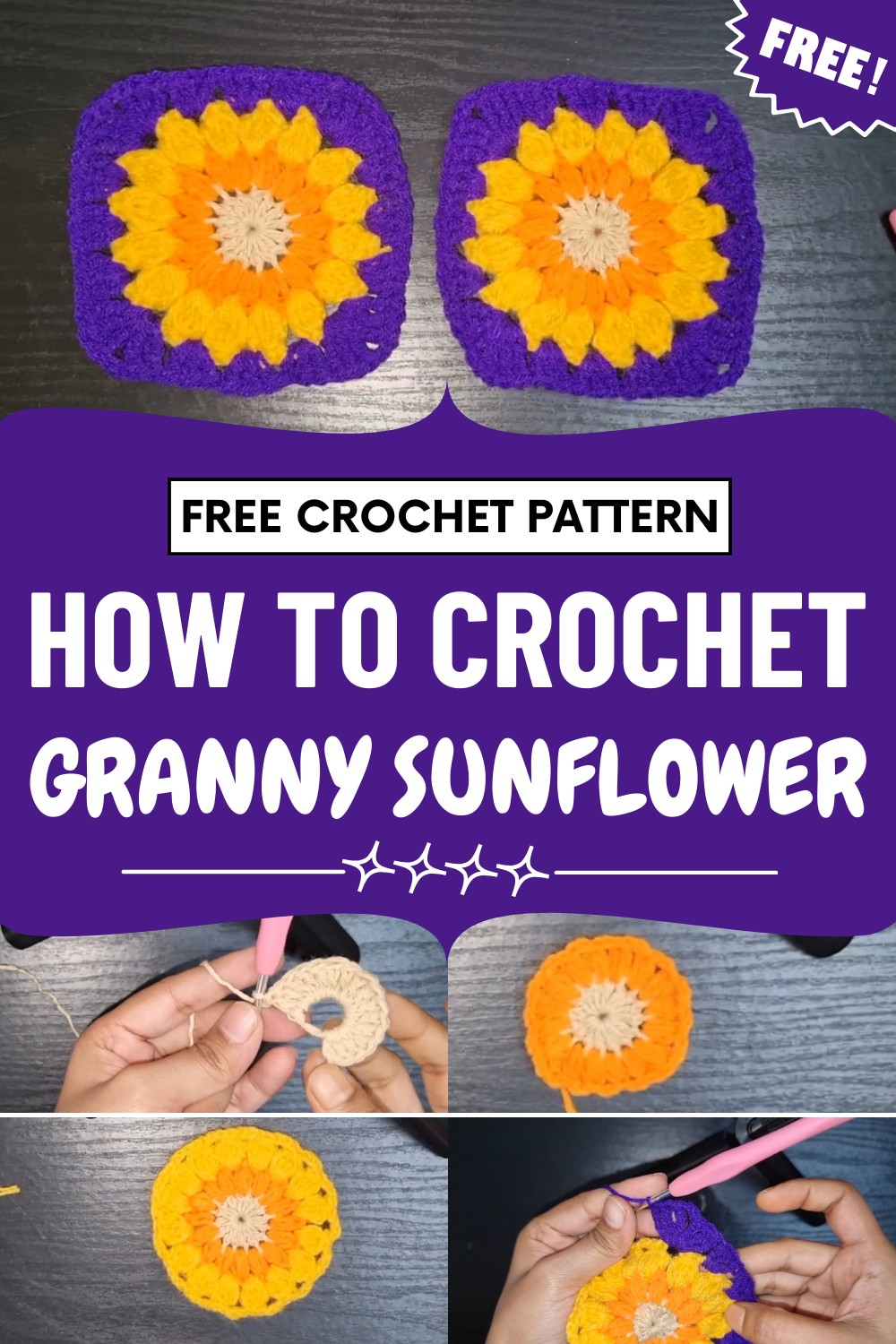 Crochet Granny Sunflower