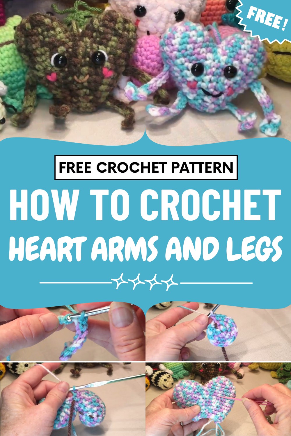 Crochet Heart Arms And Legs