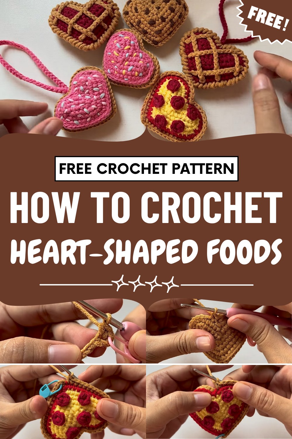 Crochet Heart-shaped Foods
