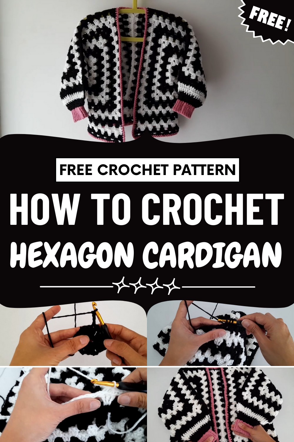Crochet Hexagon Cardigan