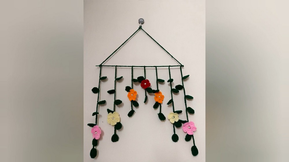 Crochet Flower Wall Hanging