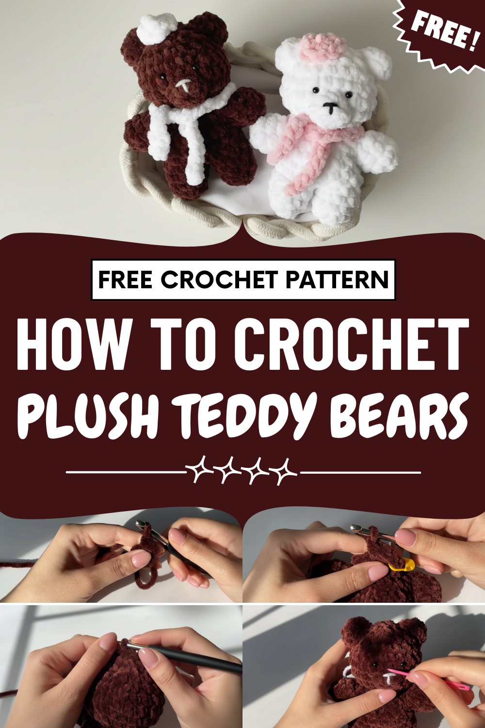 Crochet Plush Teddy Bears