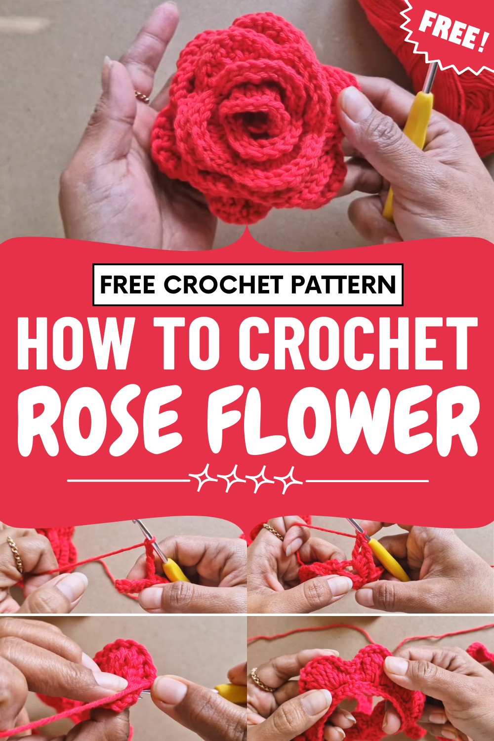 Crochet Rose Flower