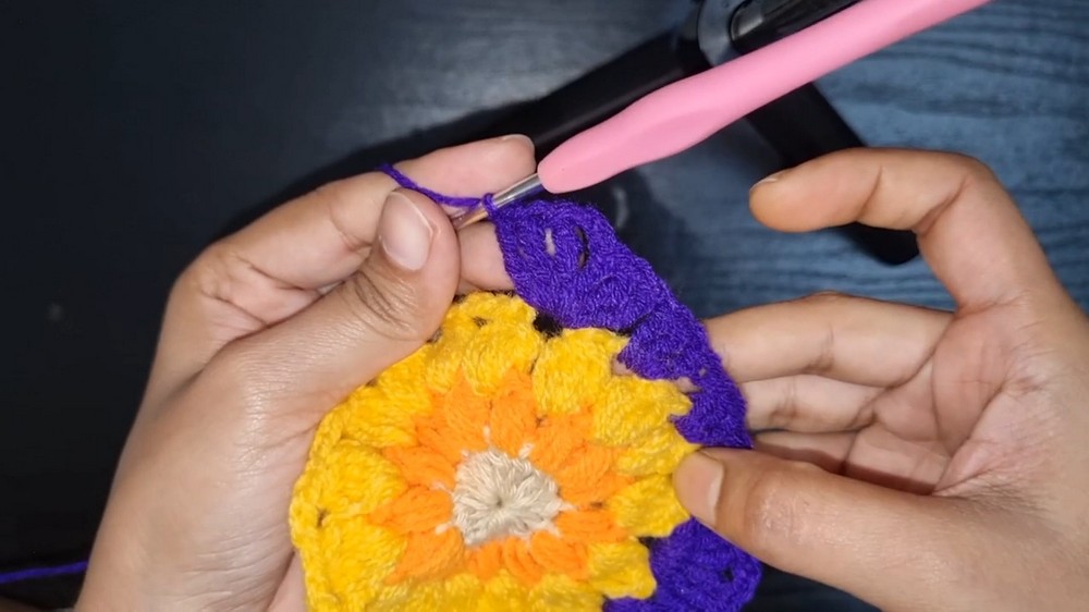 Crochet Granny Sunflower