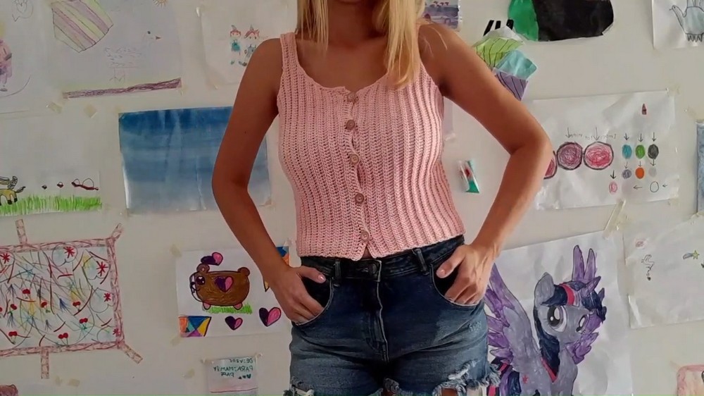 Crochet Button-tank Top