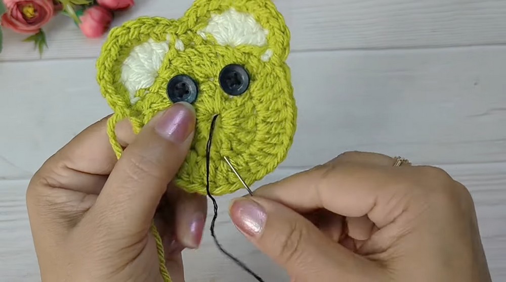 Crochet Teddy Bear Applique