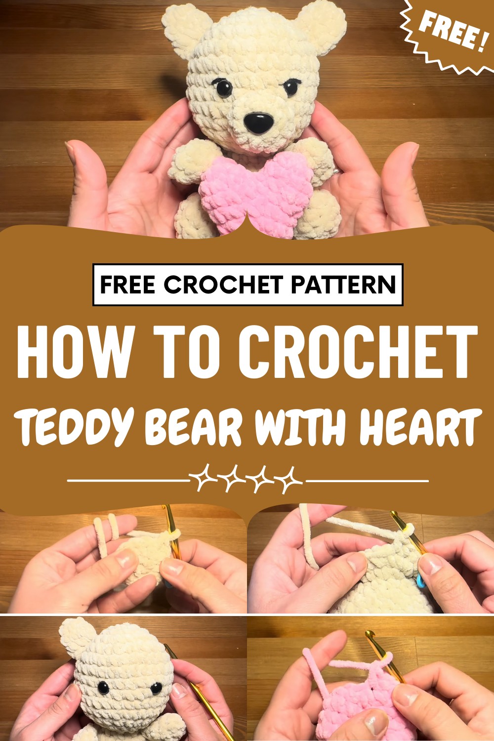 Crochet Teddy Bear With Heart