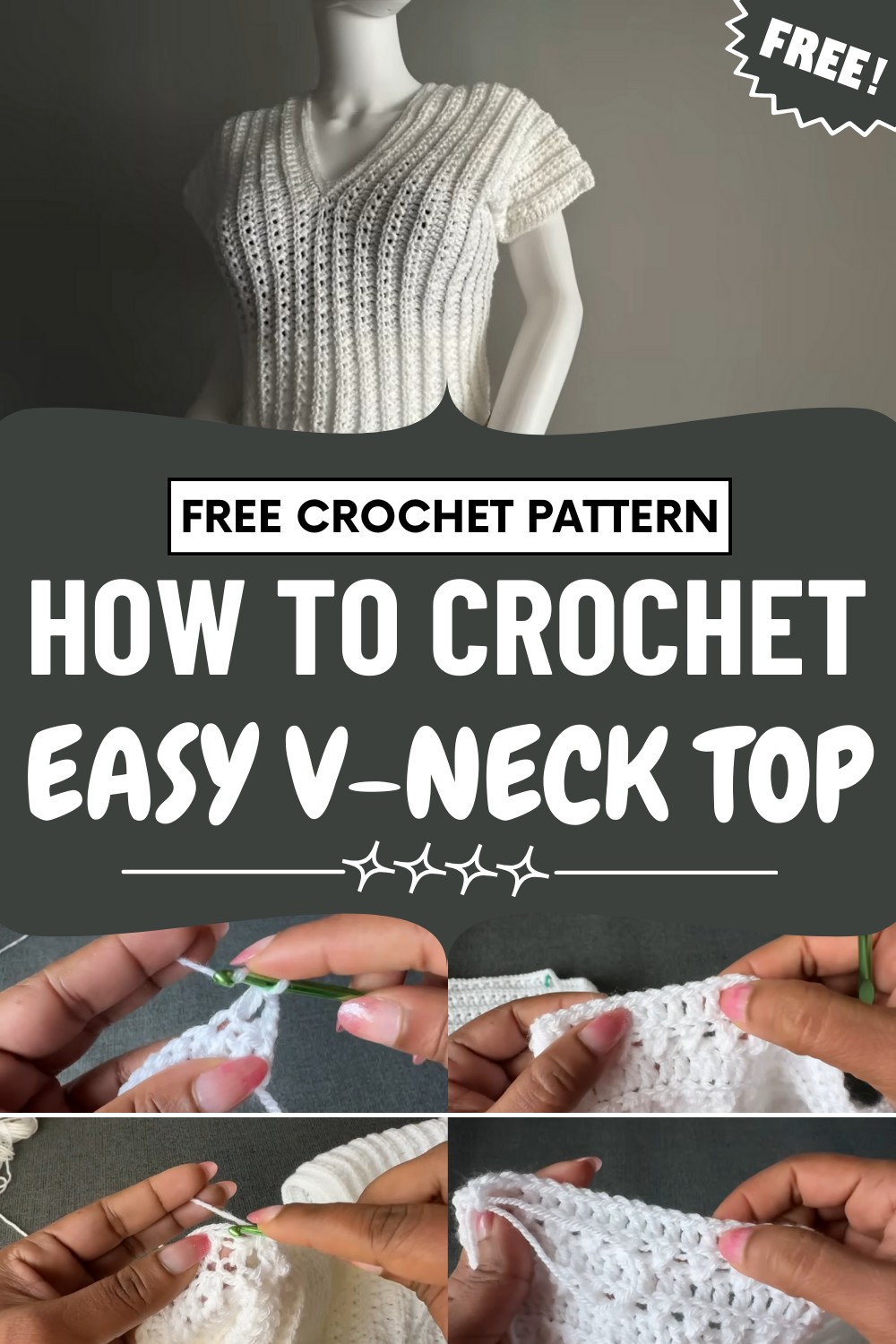 Crochet V-neck Top