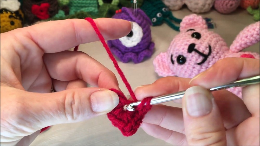 Crochet Love Heart Bear
