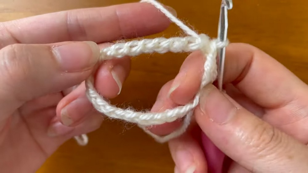 Crochet Heart Scrunchie