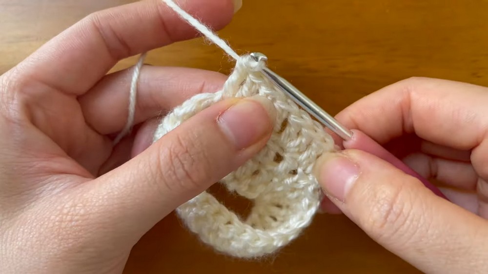 Crochet Heart Scrunchie