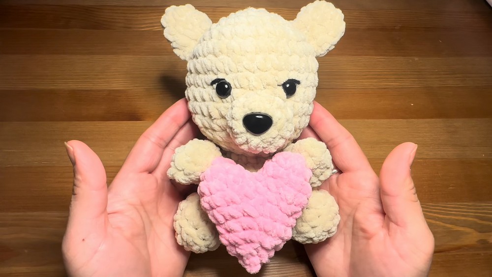Crochet Teddy Bear With Heart