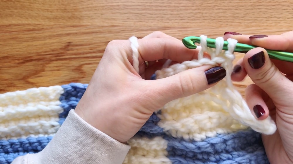 Crochet Checkered Sweater