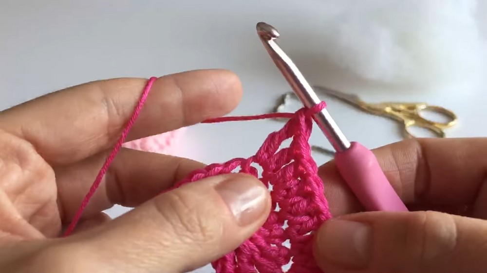 Crochet Heart Keychain