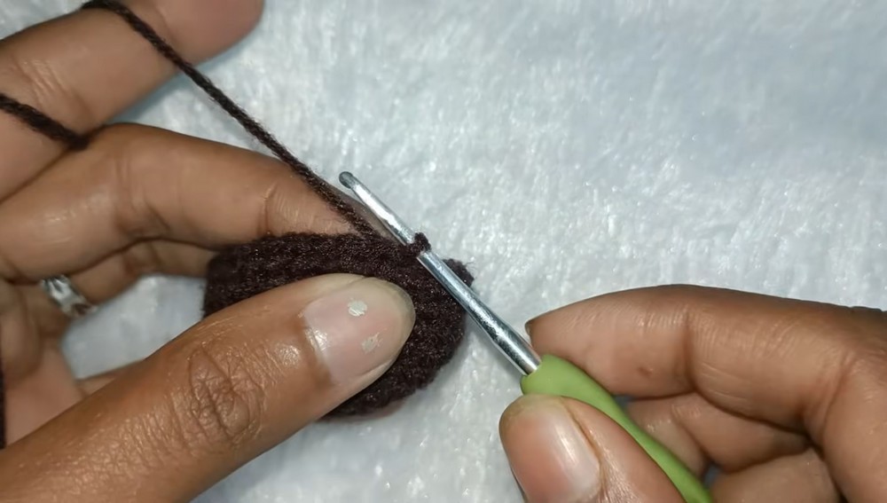 Crochet Sunflower Keychain