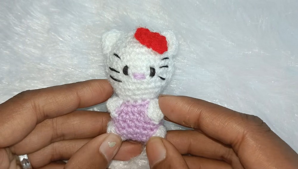 Crochet Kitty Keychain