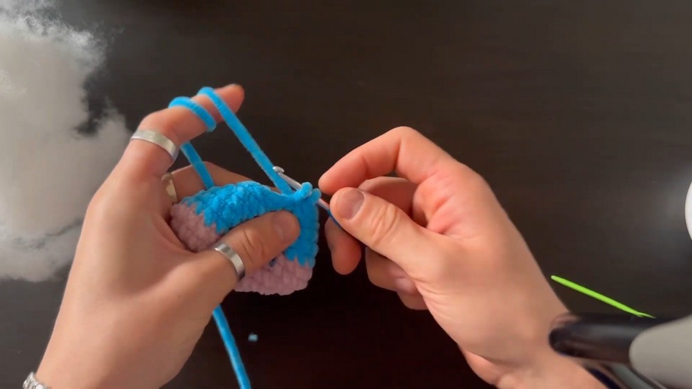 Crochet Donut Keychain