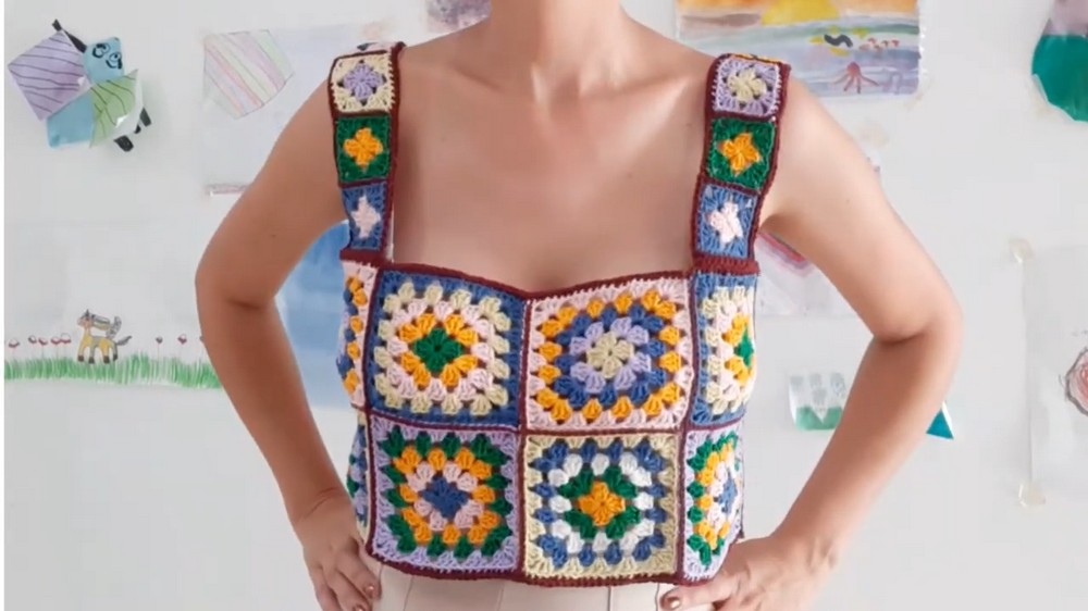 Crochet Granny Square Top