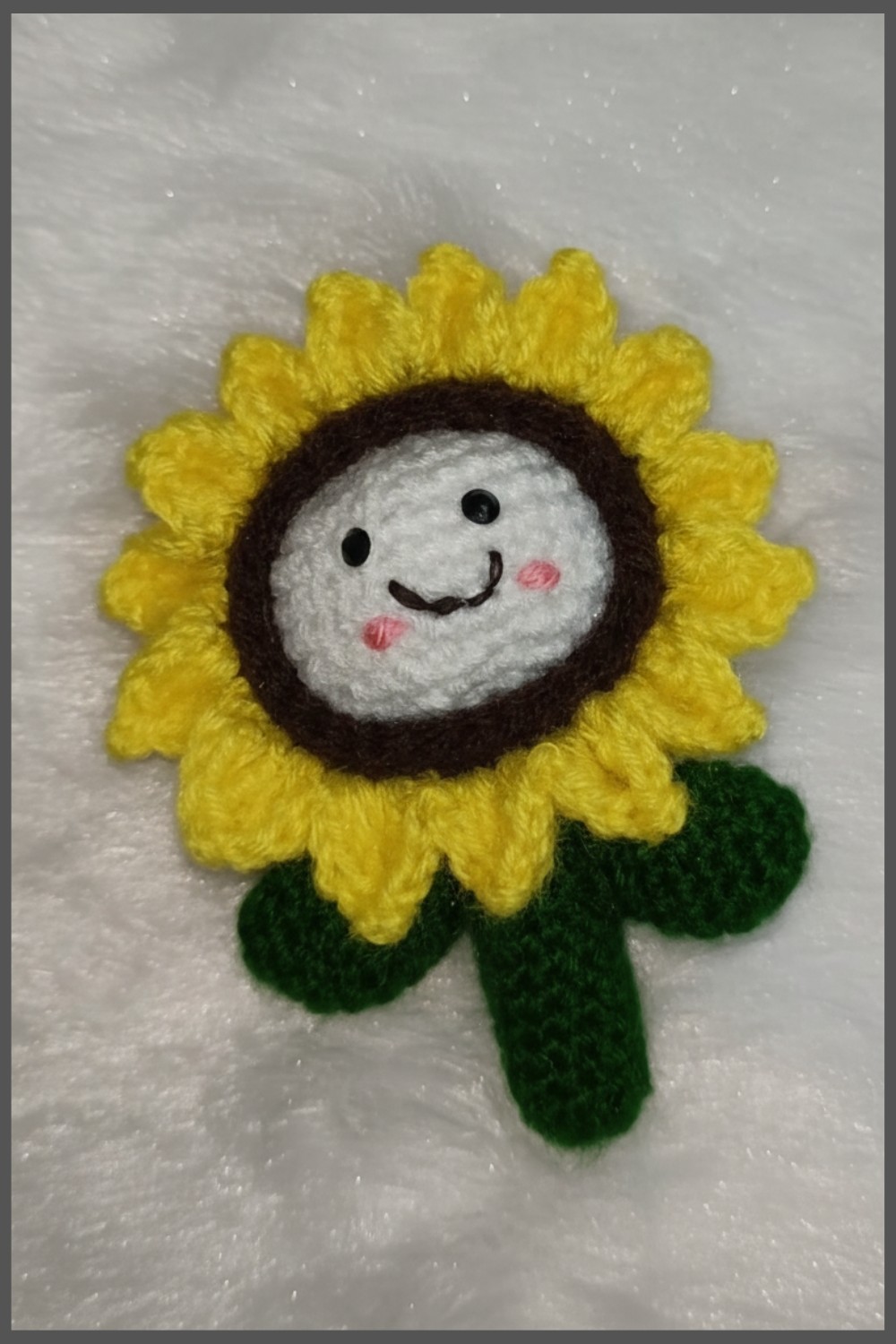 Crochet Sunflower Keychain